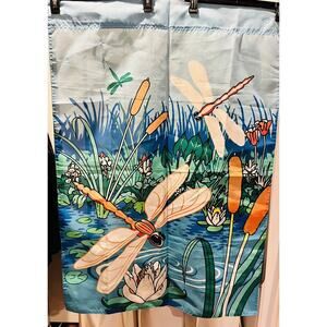 Dragon Fly Garden flag in bright colors size 40 X 29
